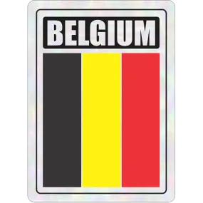 Belgium Prismatic Hologram Car Decal Sticker