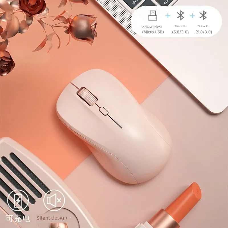 Bluetooth Girl Cute USB Battery Wireless Mouse