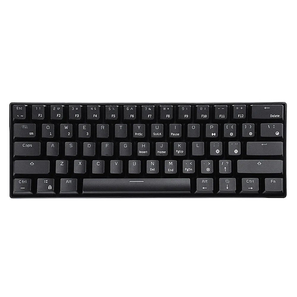 Bluetooth Wired Mechanical Keyboard - Compact 61 Keys RGB for Gaming