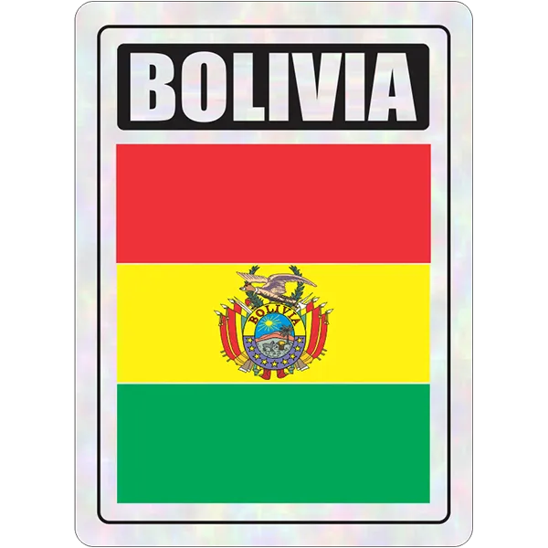 Bolivia Prismatic Hologram Car Decal Sticker