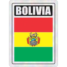 Bolivia Prismatic Hologram Car Decal Sticker