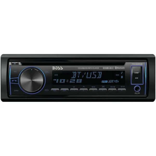 BOSS Audio Systems 750BRGB Single-DIN In-Dash CD AM-FM-MP3 Receiver with Bluetooth