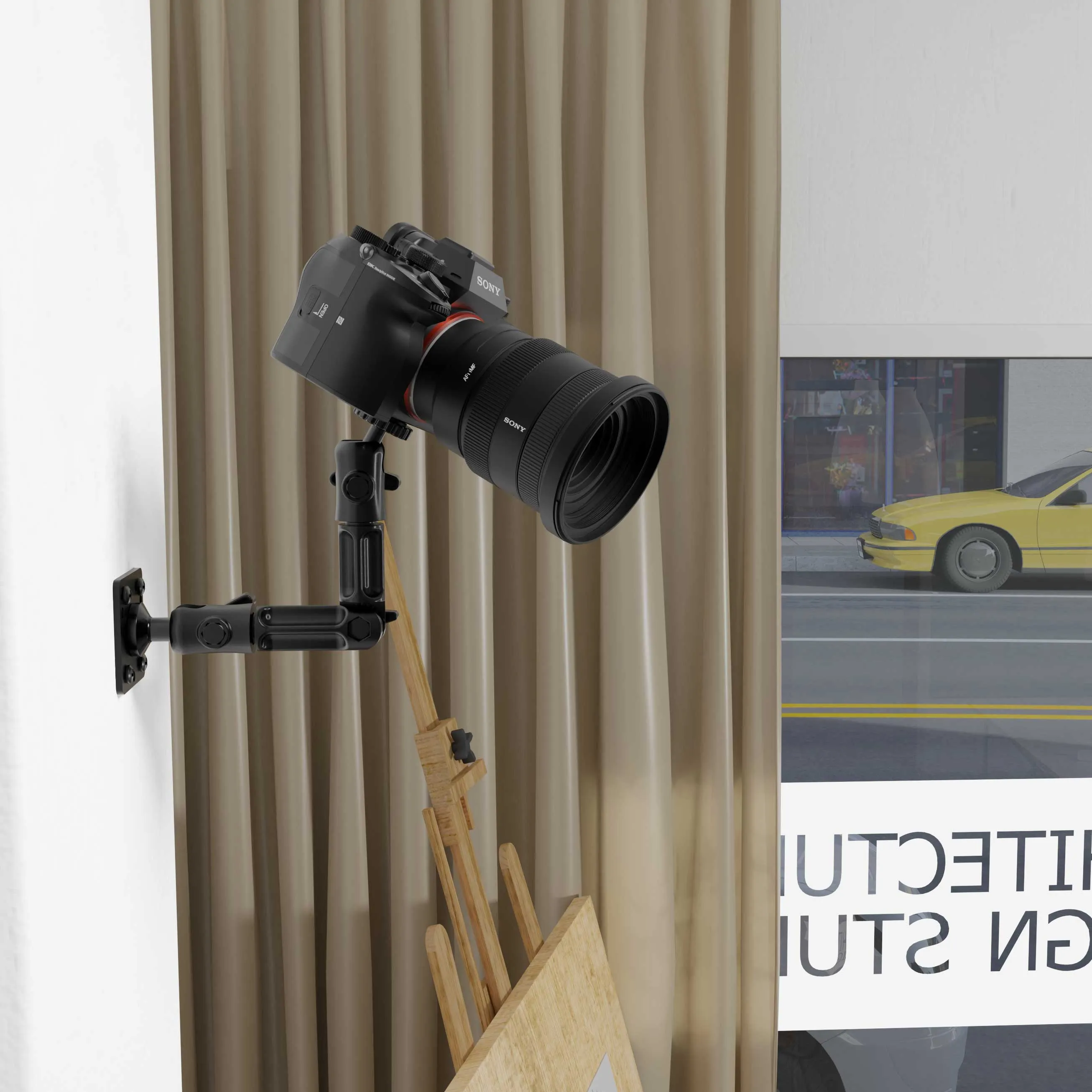 Camera Wall Mount with Multi-Angle Arm for Security Camcorders & Cameras