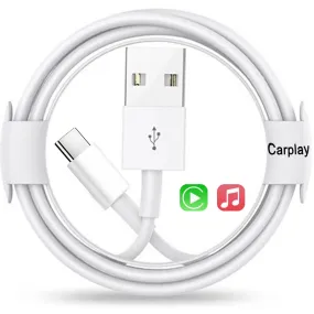 Car Carplay Cable for iPhone 15 Car Charger Cord, 3.3FT USB A to USB C Cable for Apple Carplay, USB C Cord Compatible with iPhone 15 Pro Max Plus, iPad Pro Air Mini Car Charger Cord Charging Cable