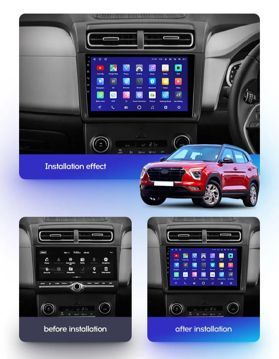 Car Dealz Premium Model 10.2" Android 10.0 For Hyundai Creta 2 IX25 2021 In Dash Plus OEM Fascia