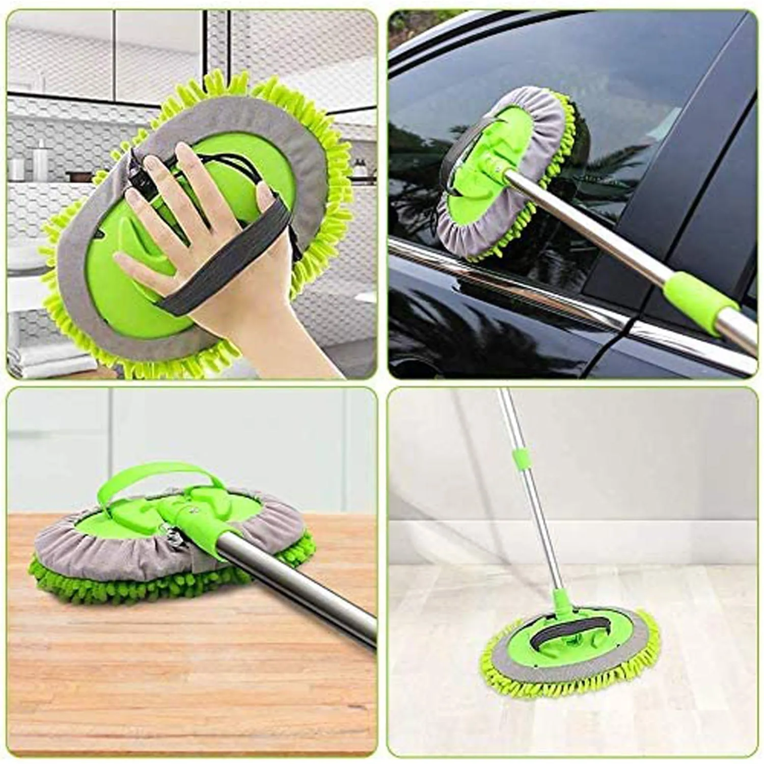 Car Duster Microfiber Flexible Duster Car Wash | Car Cleaning Accessories | Microfiber | brush | Dry / Wet Home, Kitchen, Office Cleaning Brush Extendable Handle