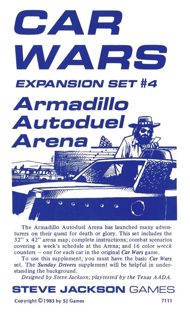 Car Wars Expansion Set 4 - Armadillo Autoduel Arena