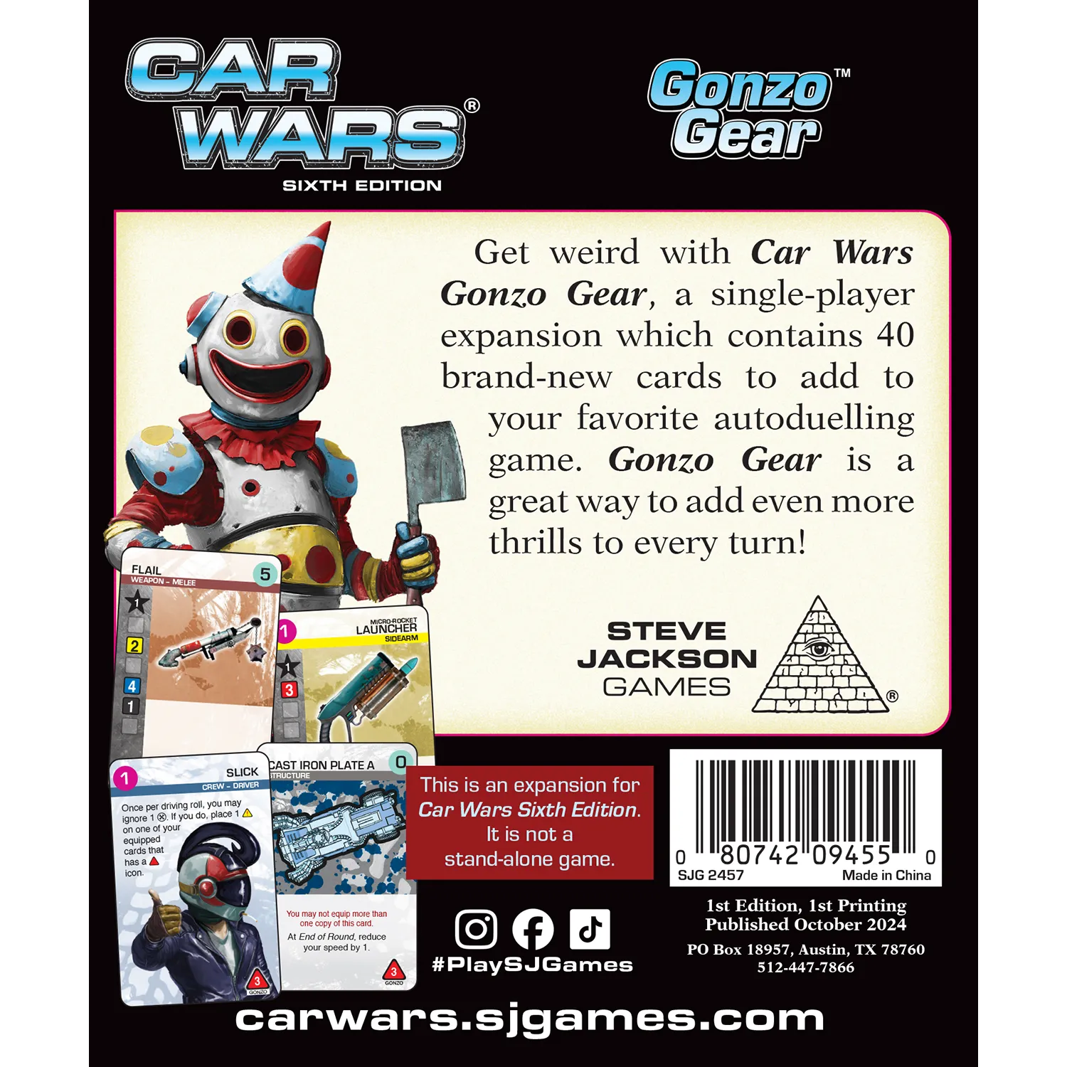 Car Wars Gonzo Gear