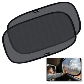 Car Window Shade - (4 Pack) - Xl - 25" X 16" - Cling Car Sun Shade For Windows - Sun