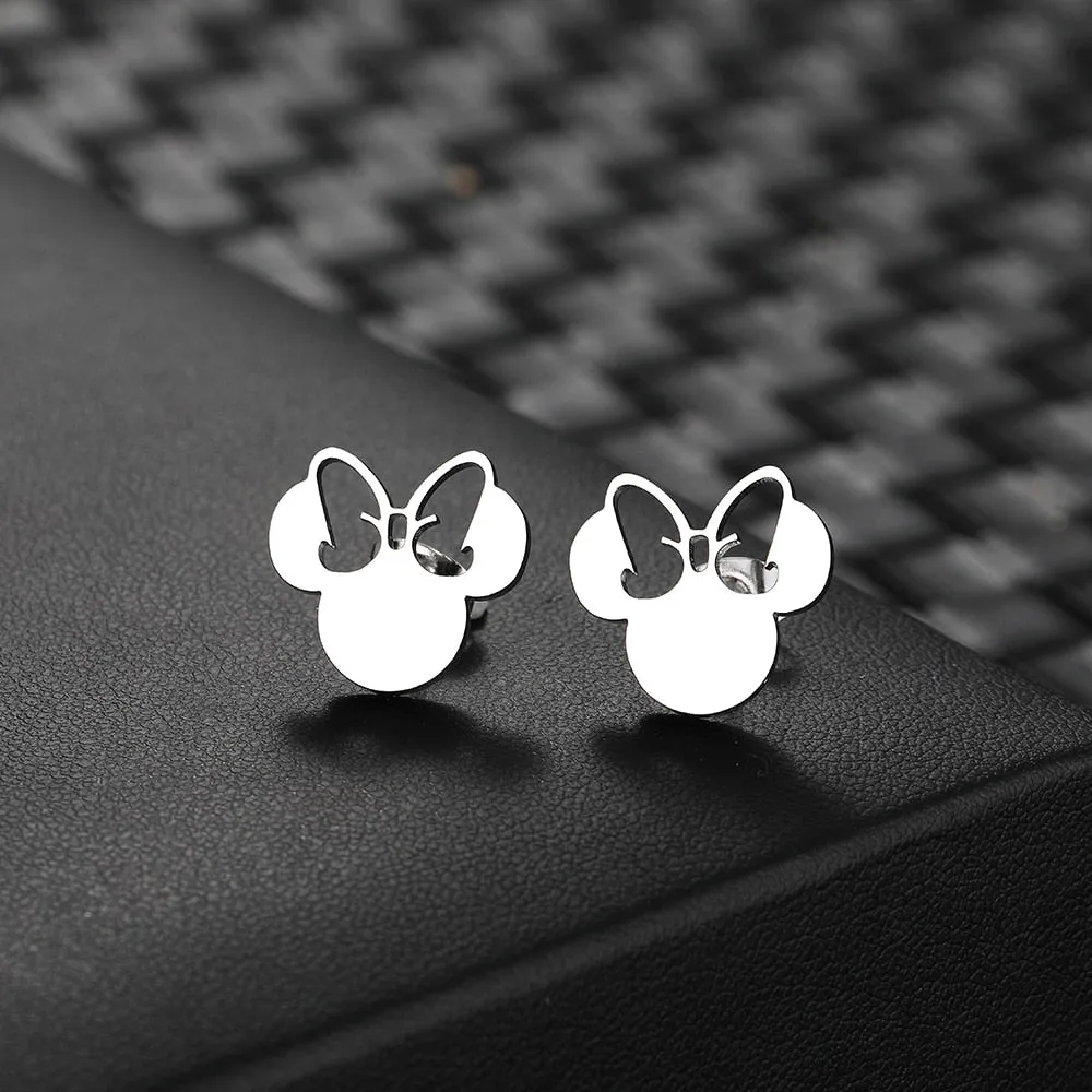 Cartoon Mouse Stud Earrings