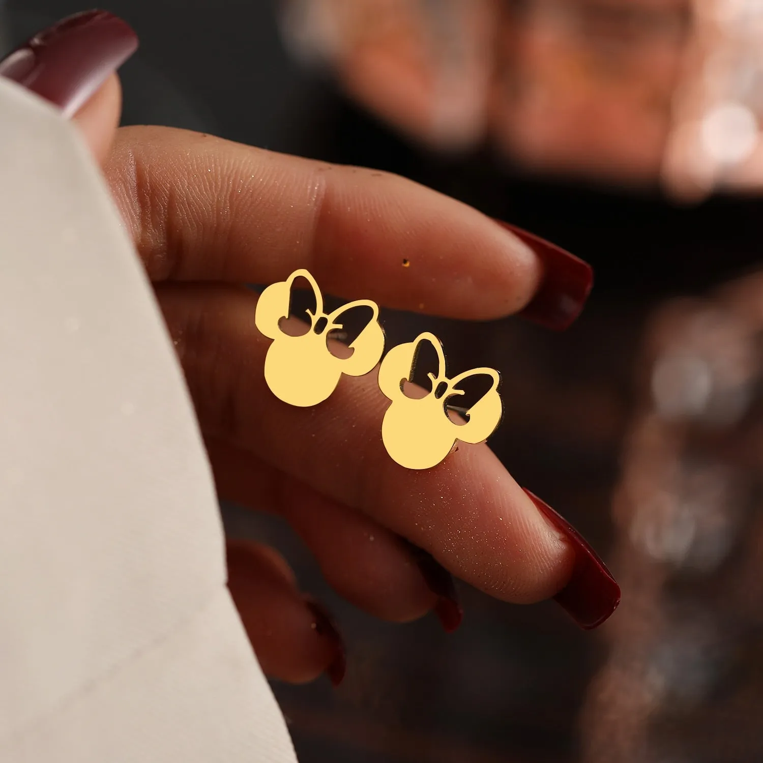 Cartoon Mouse Stud Earrings