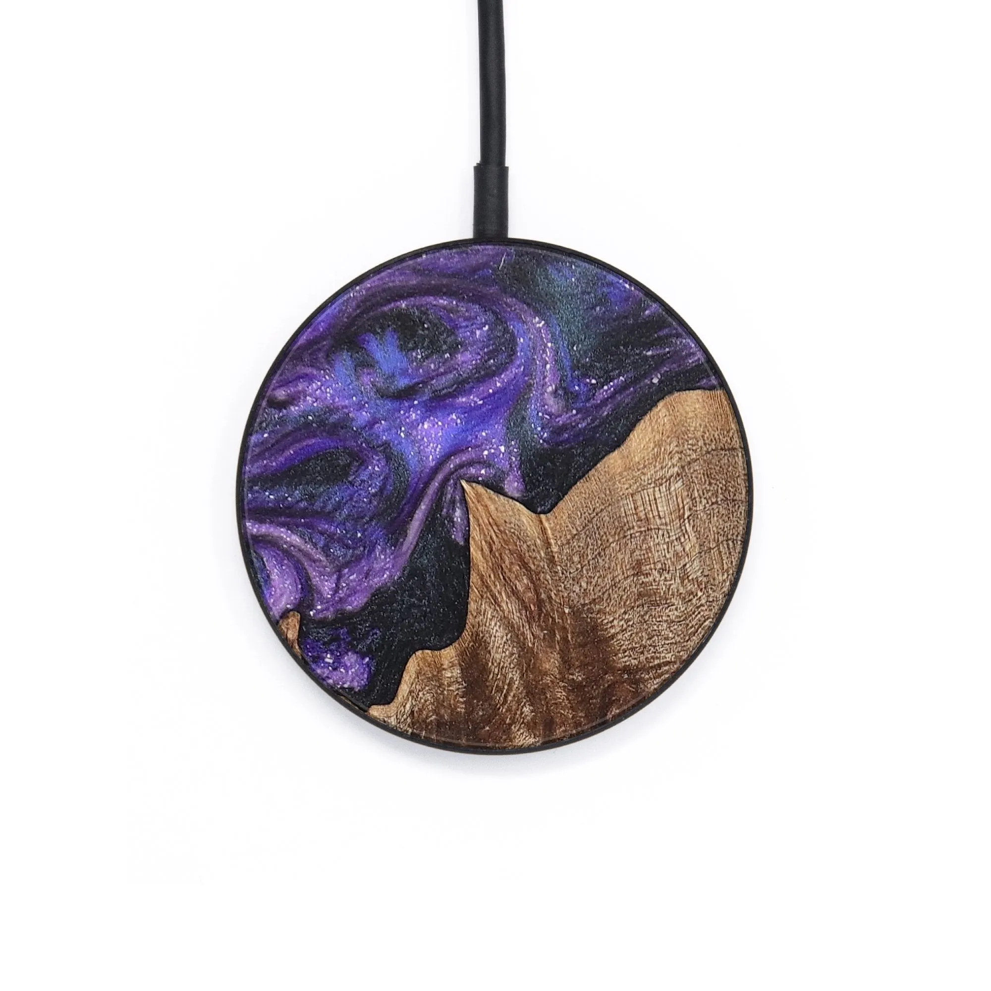 Circle Wood Resin Wireless Charger - Anderson (Purple, 709074)