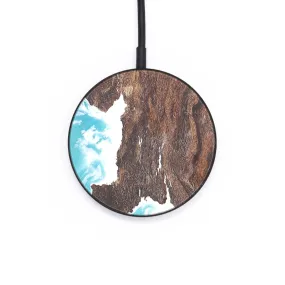 Circle Wood Resin Wireless Charger - Barbara (Blue, 682412)