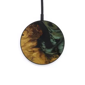 Circle Wood Resin Wireless Charger - Barbee (Dark Green, 589998)