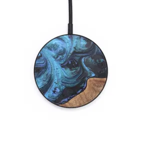 Circle Wood Resin Wireless Charger - Cathleen (Blue, 705410)