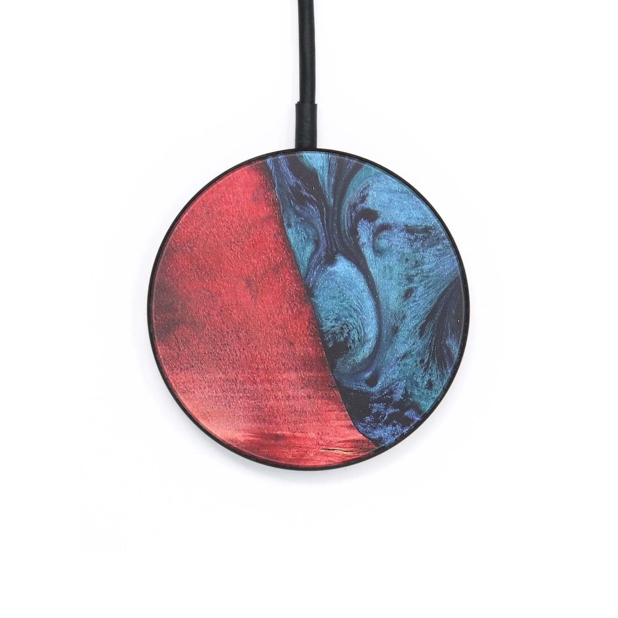 Circle Wood Resin Wireless Charger - Clinton (Blue, 691851)