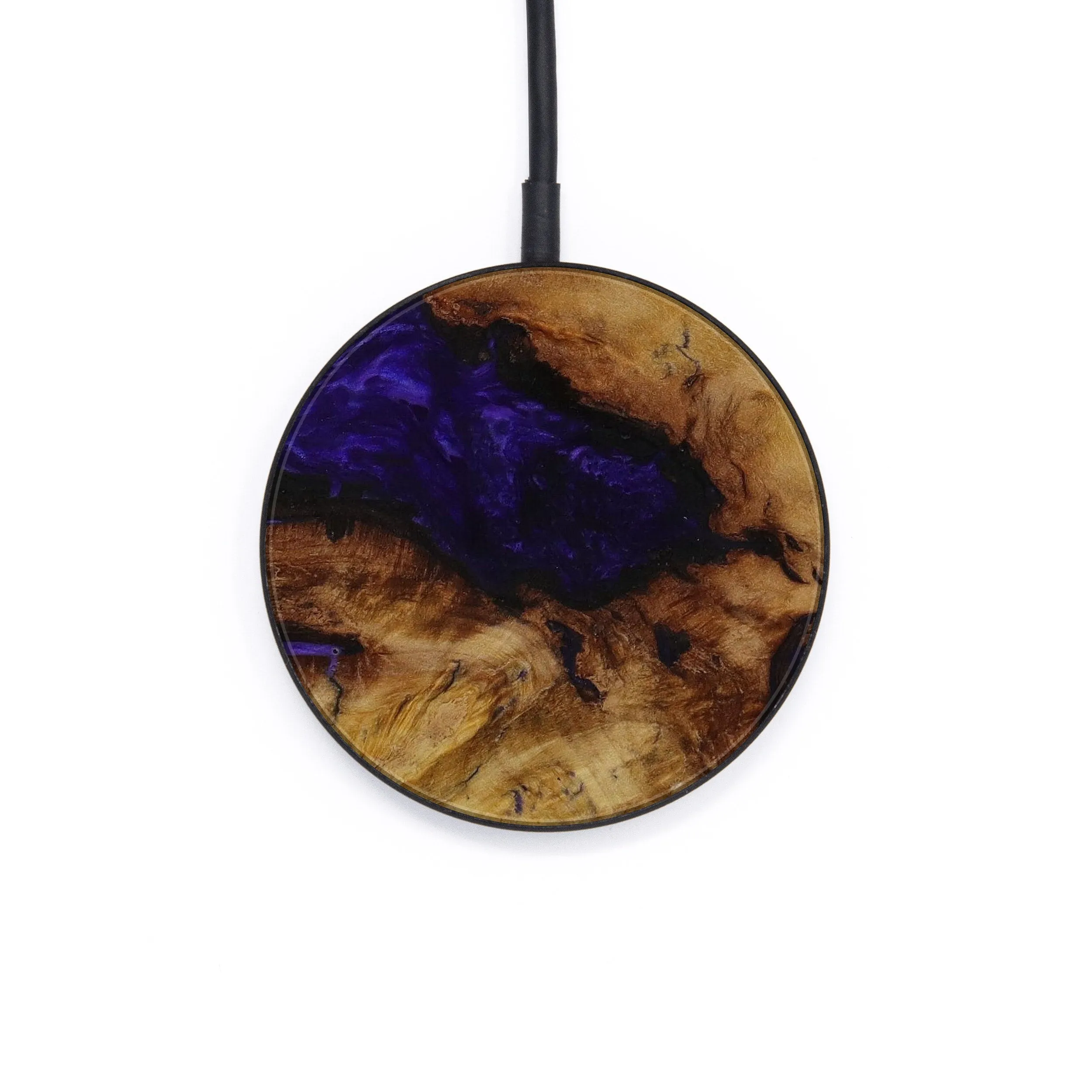 Circle Wood Resin Wireless Charger - Crockett (Purple, 590328)