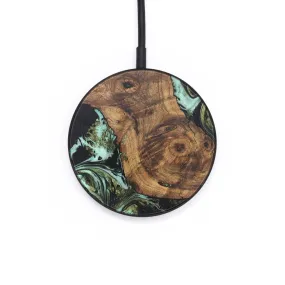 Circle Wood Resin Wireless Charger - Destiny (Green, 706800)