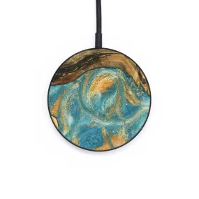 Circle Wood Wireless Charger - Laurent (Teal & Gold, 735864)