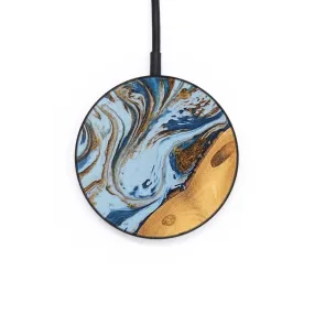 Circle Wood Wireless Charger - Steinar (Teal & Gold, 741166)