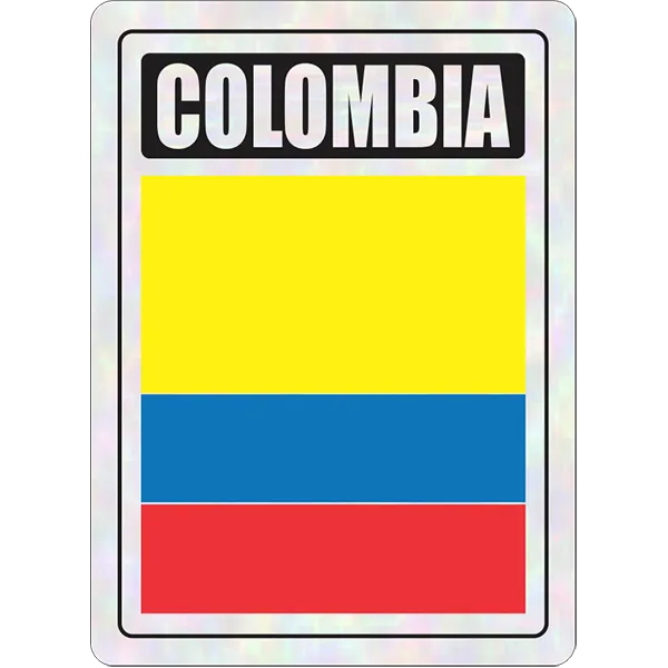 Colombia Prismatic Hologram Car Decal Sticker