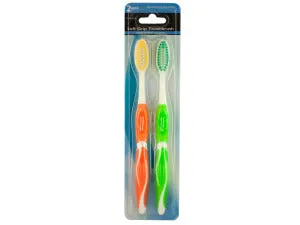 Colorful Soft Grip Toothbrush Set