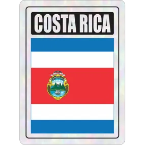 Costa Rica Prismatic Hologram Car Decal Sticker