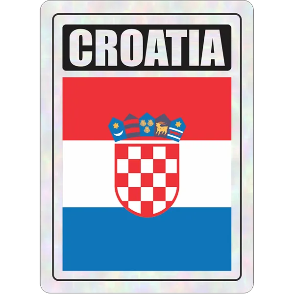 Croatia Prismatic Hologram Car Decal Sticker