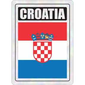 Croatia Prismatic Hologram Car Decal Sticker