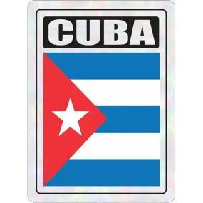 Cuba Prismatic Hologram Car Decal Sticker