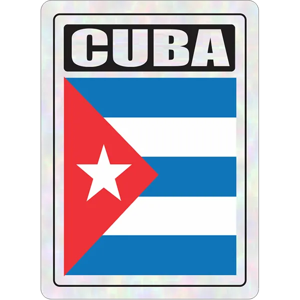 Cuba Prismatic Hologram Car Decal Sticker