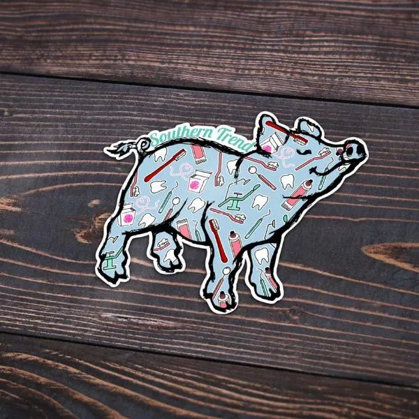 Dental Pig Sticker