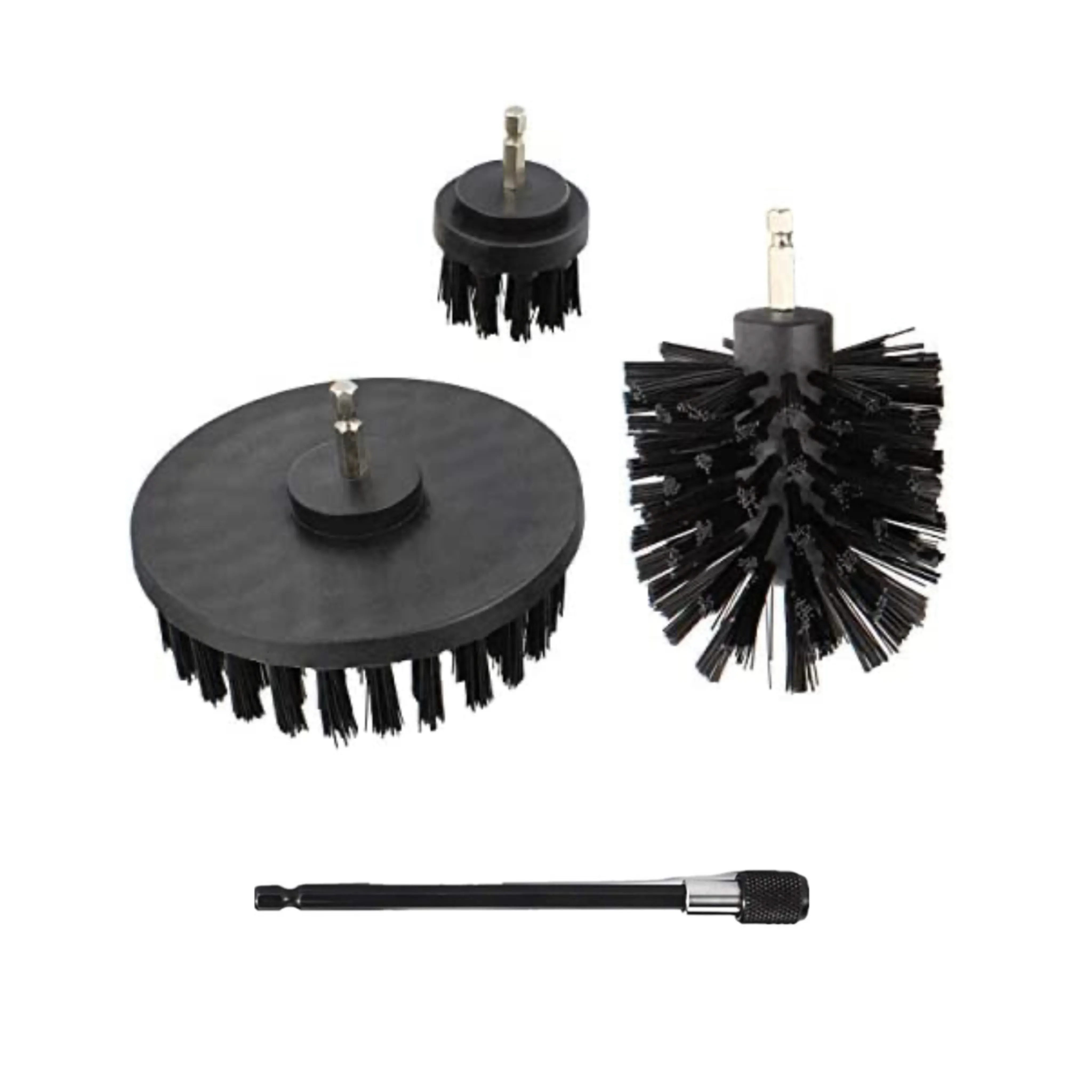 Drill Cleaning Brush Set - Hard Bristle (4-Piece)