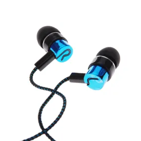 Earphones Jack Standard Noise Isolating 1.1M Reflective Fiber Cloth Line 3.5mm Stereo In-ear Earphone Earbuds Headphones