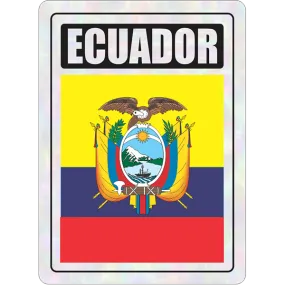 Ecuador Prismatic Hologram Car Decal Sticker