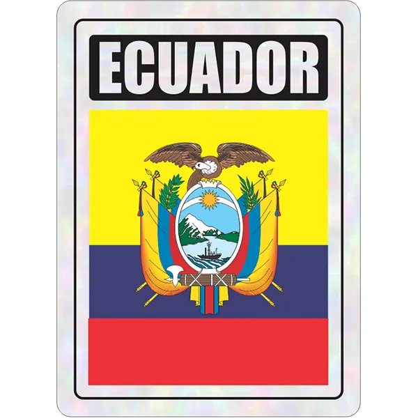 Ecuador Prismatic Hologram Car Decal Sticker