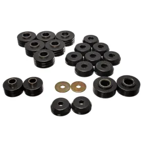 Energy Suspension Hyper-Flex Body Mount Bushing - Black / Cadmium - Ford Fullsize SUV 1980-96