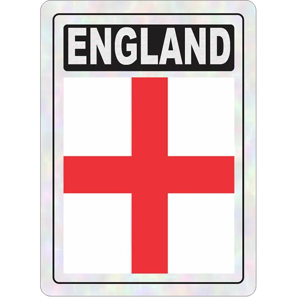 England Prismatic Hologram Car Decal Sticker