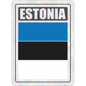 Estonia Prismatic Hologram Car Decal Sticker