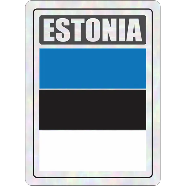 Estonia Prismatic Hologram Car Decal Sticker