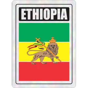 Ethiopia Prismatic Hologram Car Decal Sticker