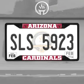 Fanmats Arizona Cardinals Metal License Plate Frame Black Finish