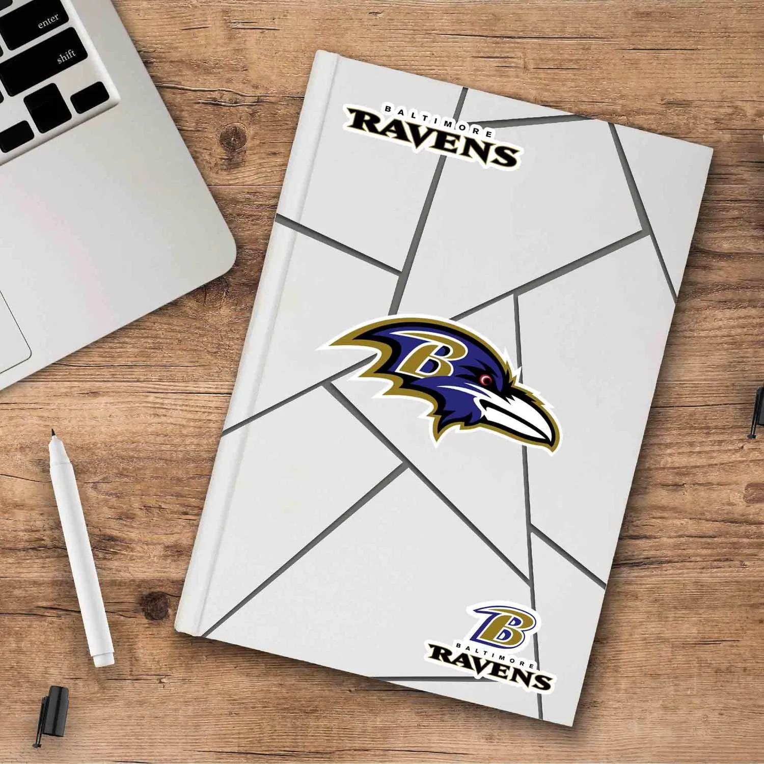 Fanmats Baltimore Ravens 3 Piece Decal Sticker Set