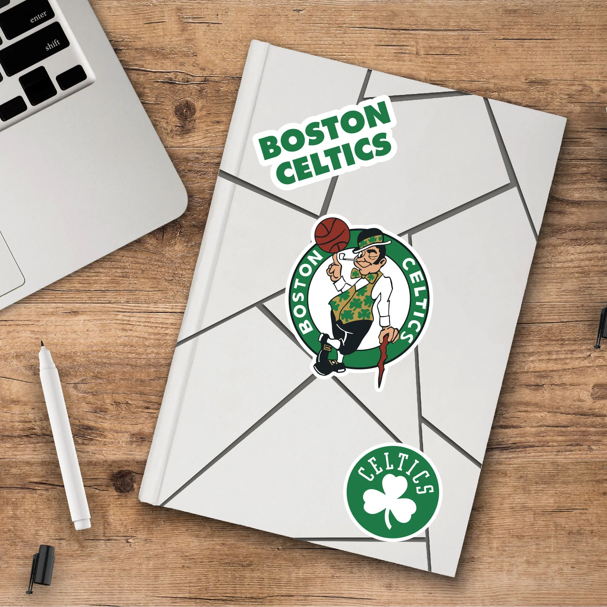 Fanmats Boston Celtics 3 Piece Decal Sticker Set