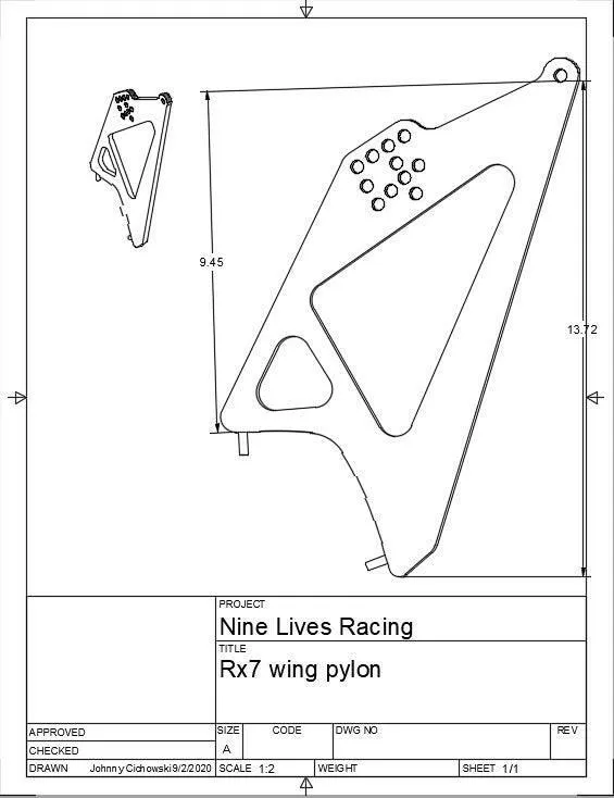 Fc Rx7 Wing Mounts - Pylons Only