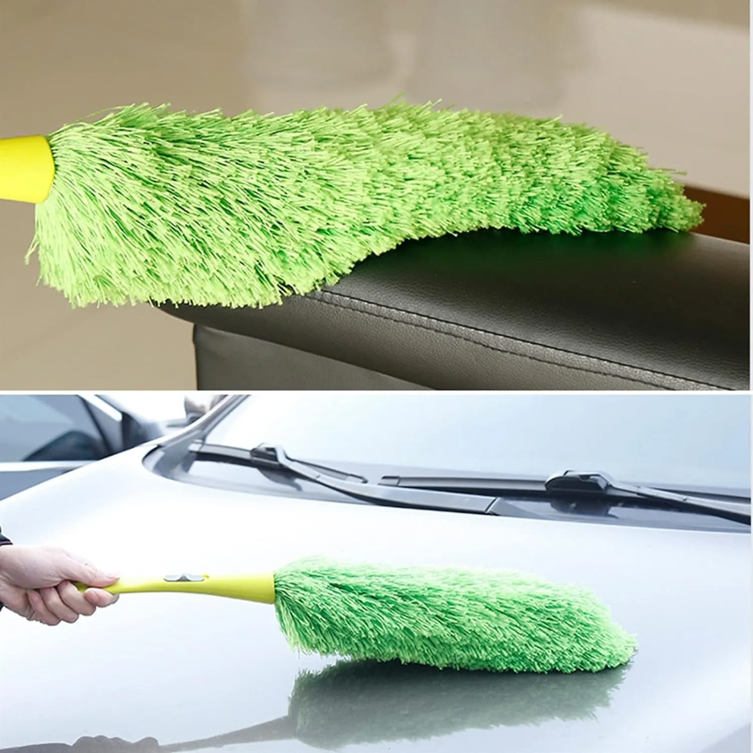 Feather Duster, Washable Anti Static Duster with Soft Microfiber for Cleaning, Home Furniture, Car Cleaning Tool