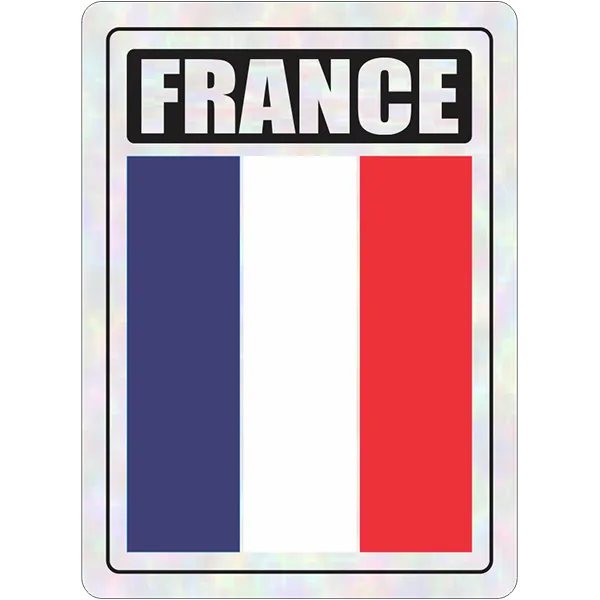 France Prismatic Hologram Car Decal Sticker