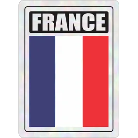 France Prismatic Hologram Car Decal Sticker