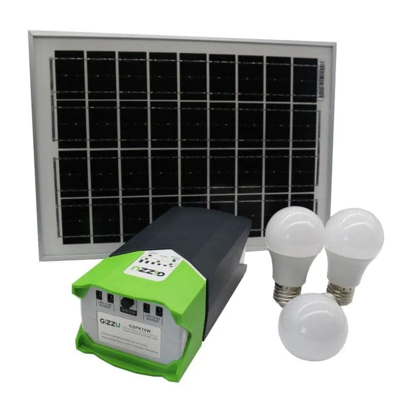 Gizzu 10 W Solar Lighting Kit Gspk10 W