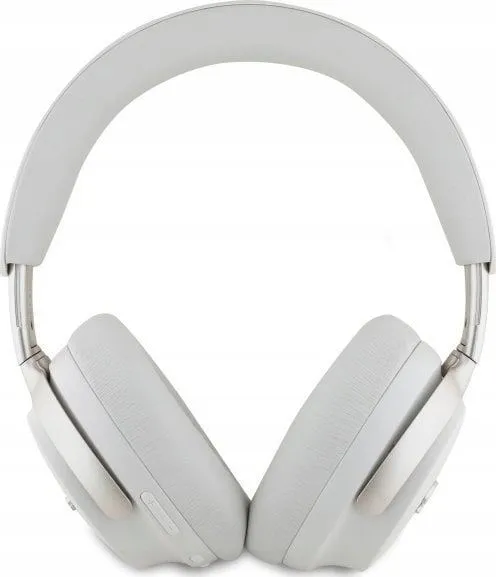 Guess PU Leather Script Logo ANC/ENC Wireless Headphones with Studio Quality Sound White - GUBHC22PSFCSME